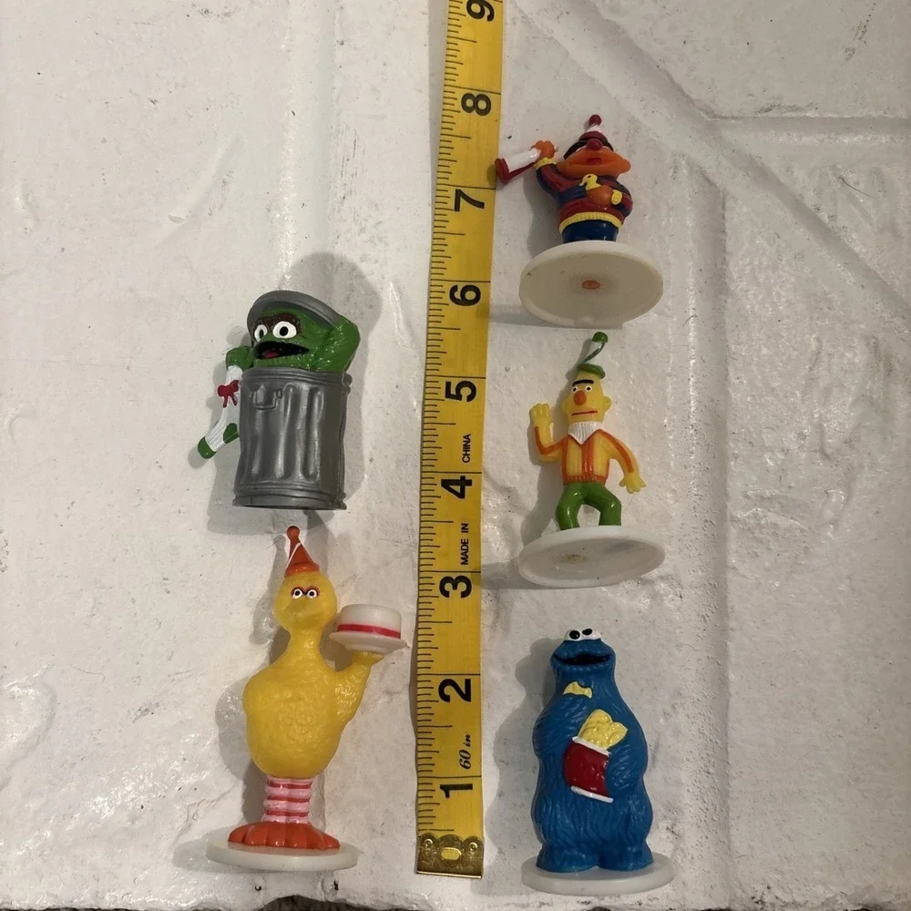 VIntage Wilton Sesame Street Jim Henson Birthday Cake toppers-5 pieces